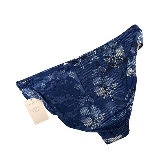 Garnet Hill Signature Twist Front Tankini Top and Bottoms Blue Size 18 NWT - Picture 6 of 6